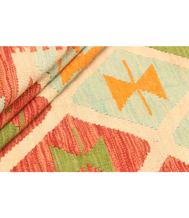 300x200cm Afghan Oriental wool carpet Handmade Kelim Rug