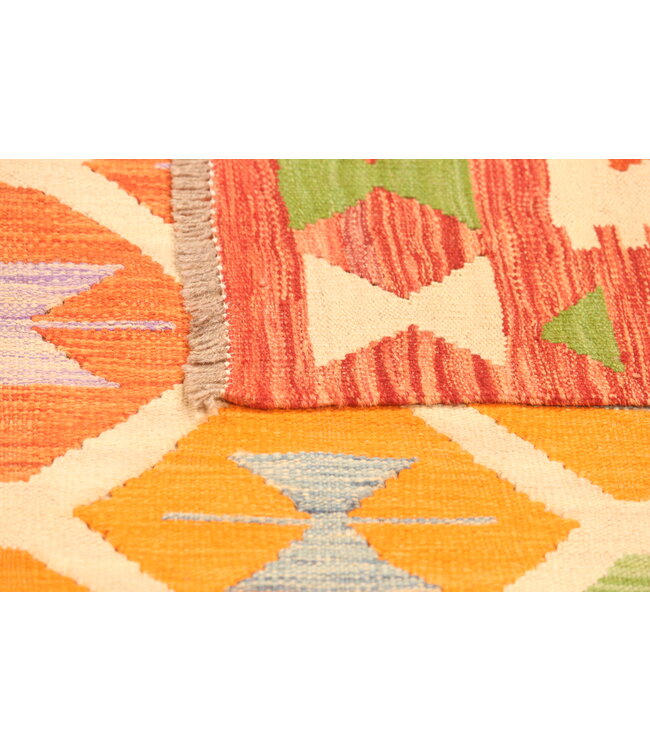 300x200cm Afghan Oriental wool carpet Handmade Kelim Rug