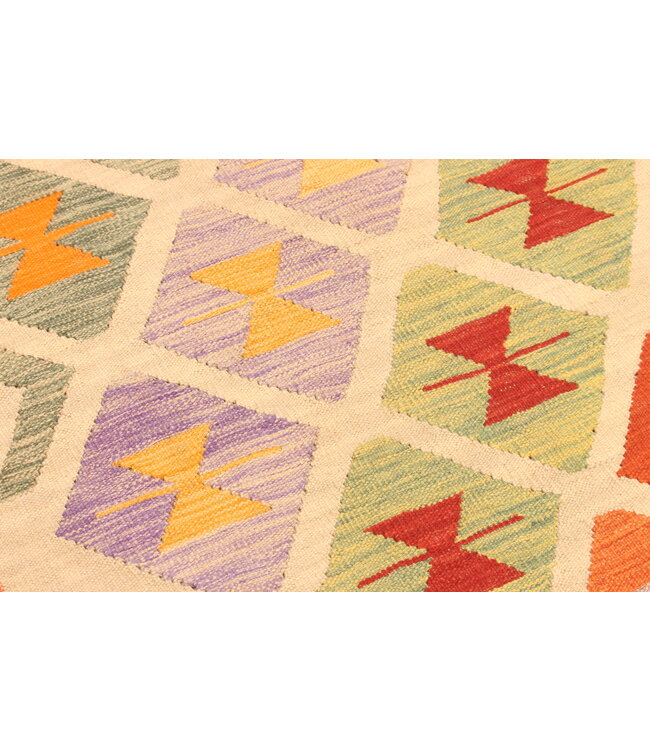 300x200cm  Afghanischer orientalischer Wollteppich handgefertigter Kelim-Teppich