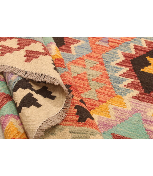 304x200cm Handwoven Traditional Kelim Area Rug Wool Carpet