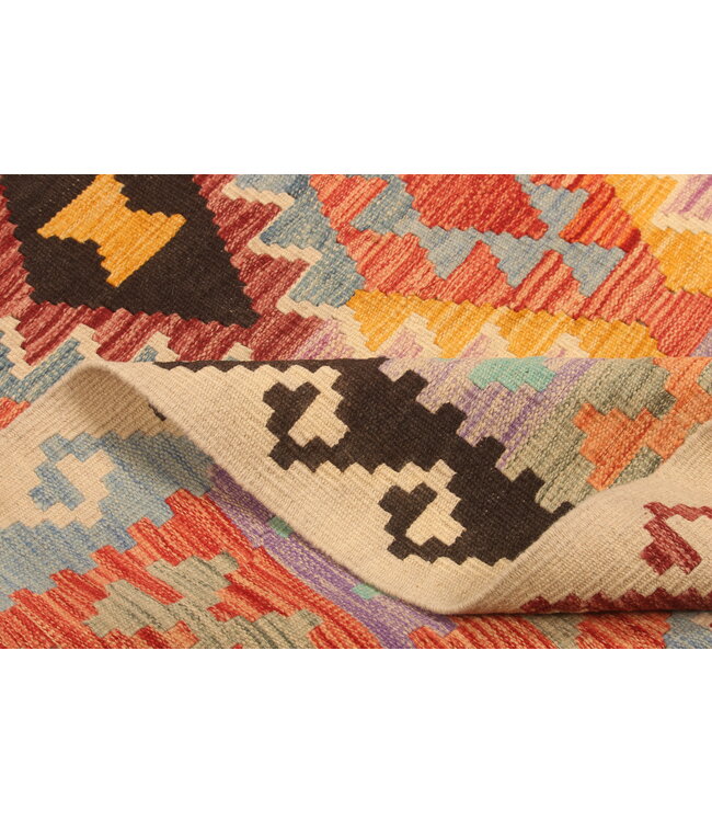 304x200cm Handwoven Traditional Kelim Area Rug Wool Carpet