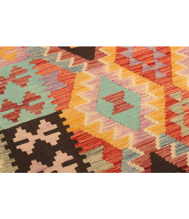 304x200cm Handwoven Traditional Kelim Area Rug Wool Carpet
