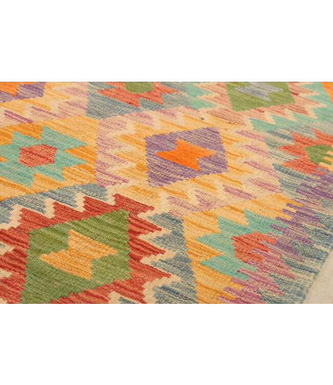 290x204cm Handwoven Traditional Kelim Area Rug Wool Carpet