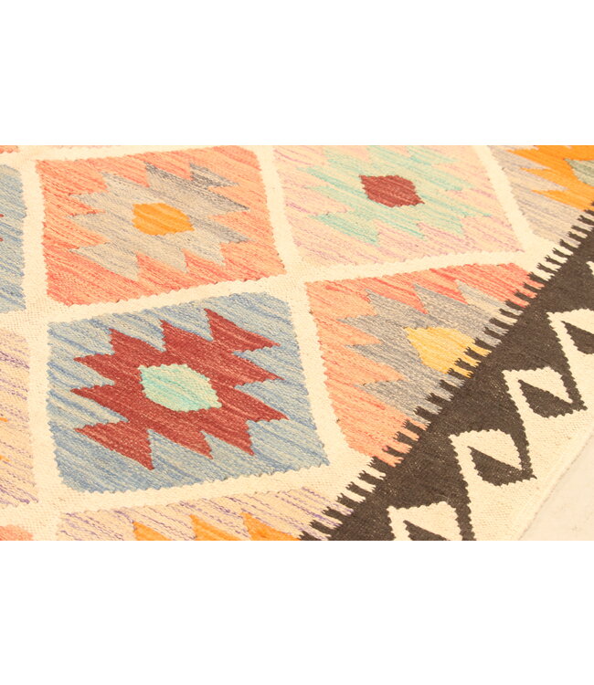 300x200cm Afghan Oriental wool carpet Handmade Kelim Rug