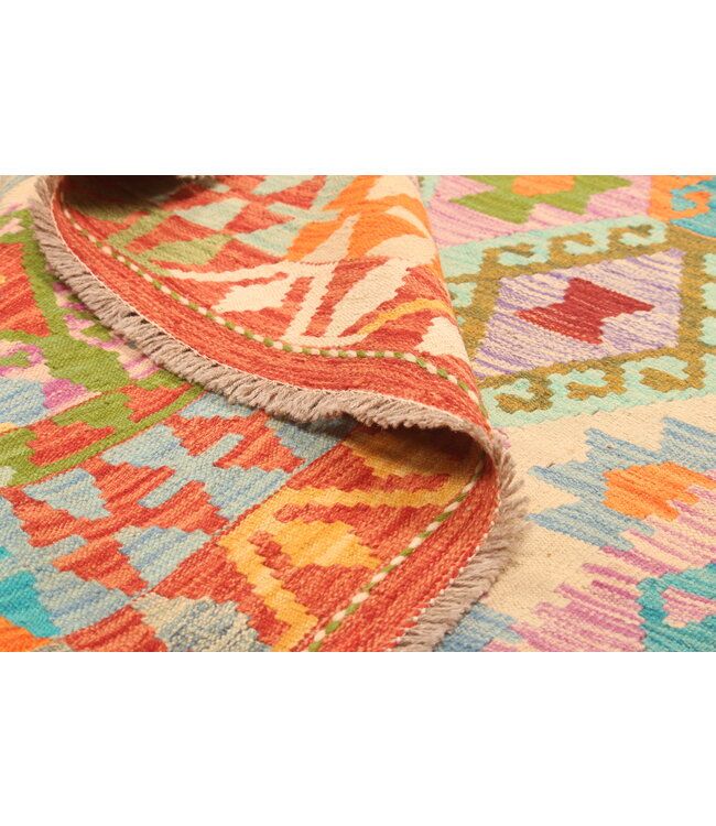 301x204cm Handwoven Traditional Kelim Area Rug Wool Carpet