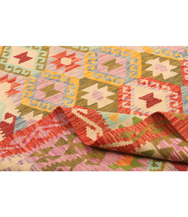 301x204cm Handwoven Traditional Kelim Area Rug Wool Carpet