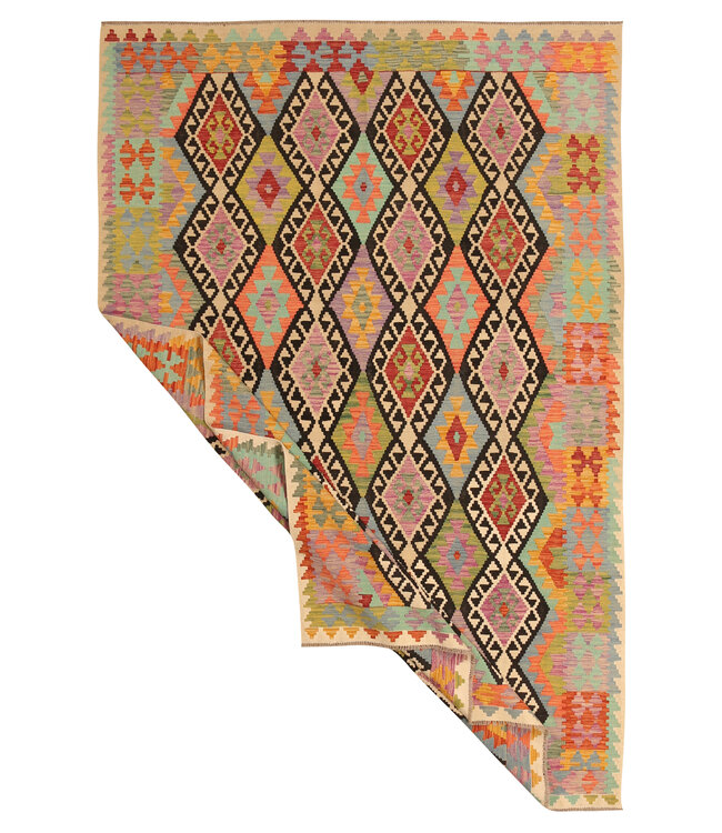 306x204cm  Beautiful Rug Handwoven Kelim Wool  Oriental carpet