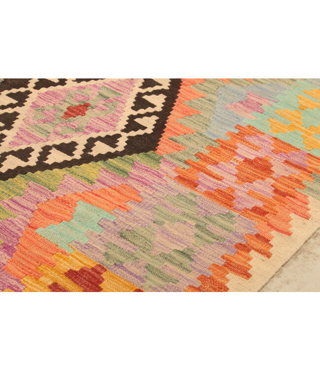 306x204cm Schöner teppich handgewebter Kelim-Wollteppich Orientalischer Teppich