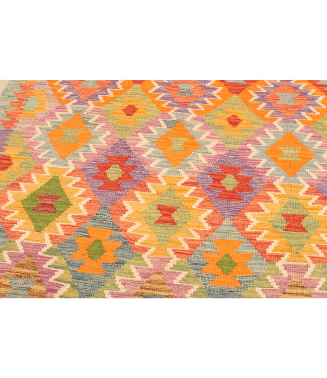 292x203cm Handgewebter Traditioneller Kelim Teppich Woll