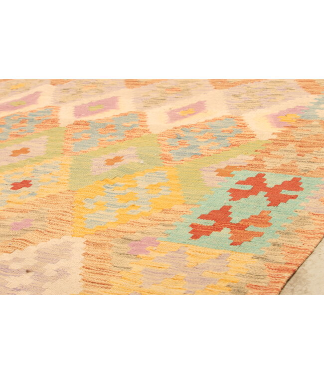 298x202cm Handgewebter Traditioneller Kelim Teppich Woll