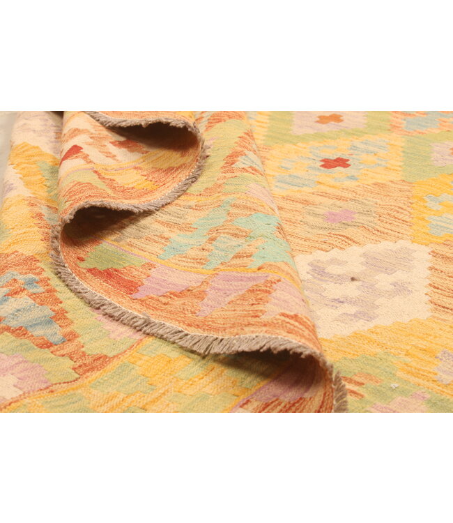 298x202cm Handwoven Traditional Kelim Area Rug Wool Carpet