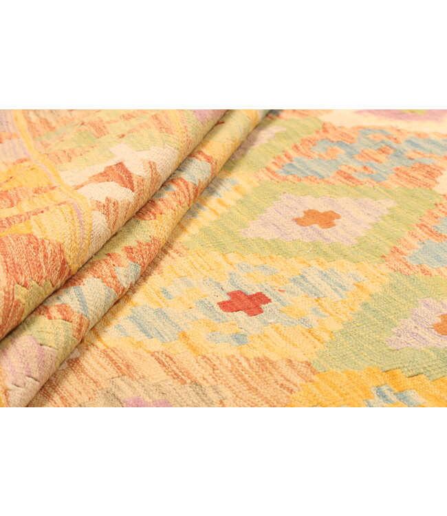 298x202cm Handwoven Traditional Kelim Area Rug Wool Carpet