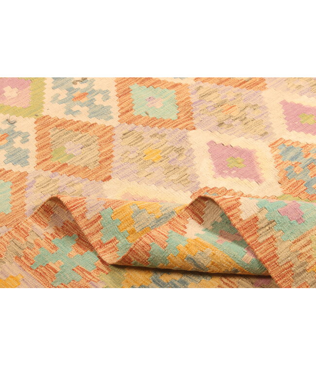 298x202cm Handgewebter Traditioneller Kelim Teppich Woll