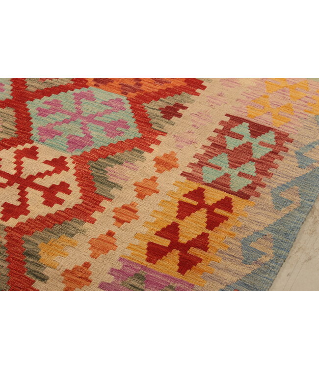 308x207cm Afghan Oriental wool carpet Handmade Kelim Rug