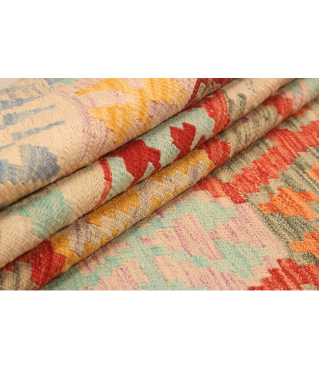 308x207cm Afghan Oriental wool carpet Handmade Kelim Rug