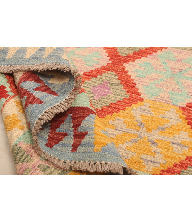 308x207cm Afghan Oriental wool carpet Handmade Kelim Rug