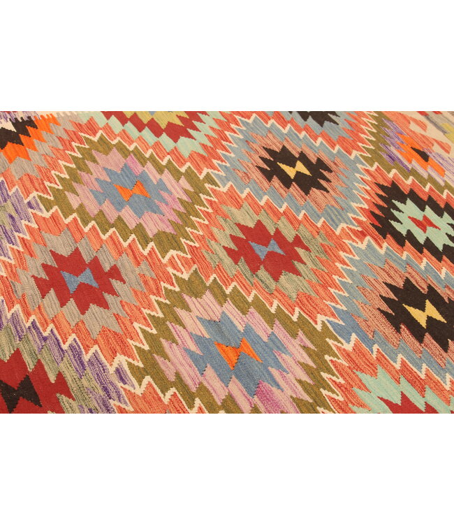 302x195cm Handwoven Traditional Kelim Area Rug Wool Carpet
