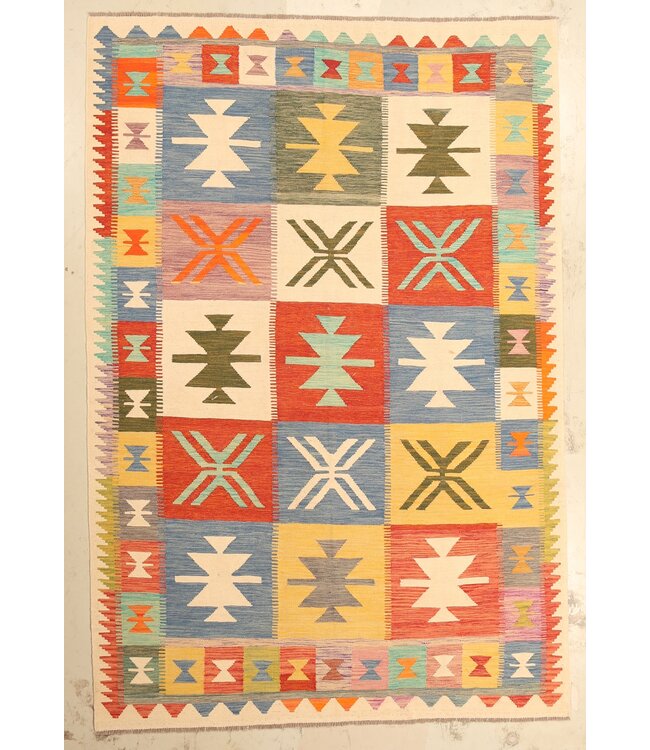 297x199cm  Beautiful Rug Handwoven Kelim Wool  Oriental carpet