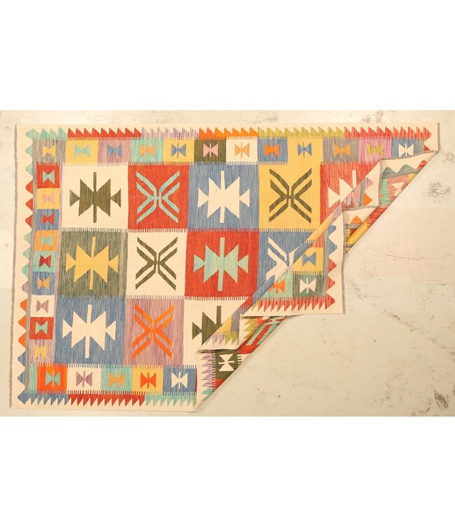 297x199cm  Beautiful Rug Handwoven Kelim Wool  Oriental carpet