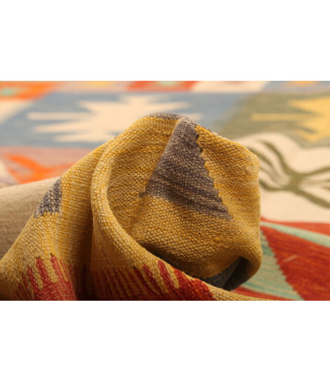 297x199cm Schöner teppich handgewebter Kelim-Wollteppich Orientalischer Teppich