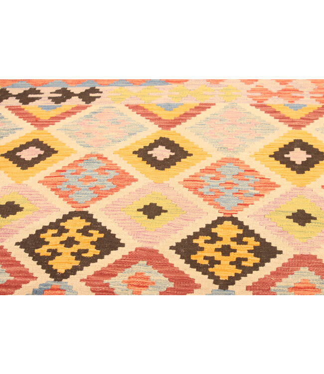 297x200cm Afghan Oriental wool carpet Handmade Kelim Rug