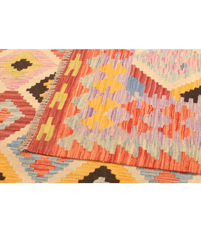 297x200cm Afghan Oriental wool carpet Handmade Kelim Rug