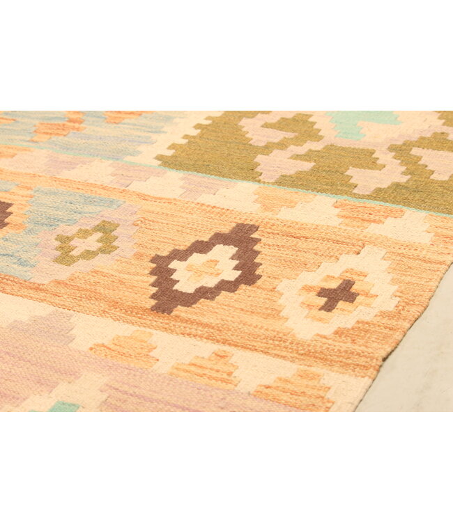 297x200cm Handwoven Traditional Kelim Area Rug Wool Carpet
