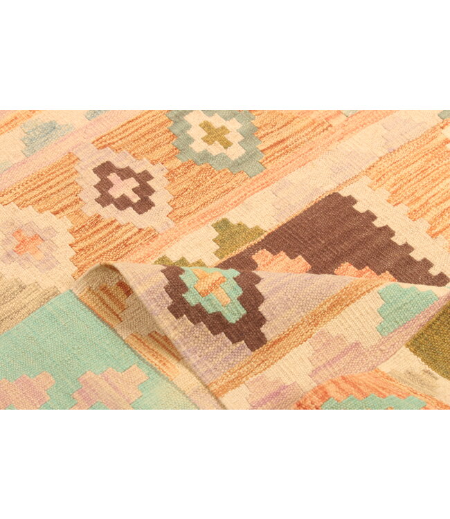 297x200cm Handwoven Traditional Kelim Area Rug Wool Carpet