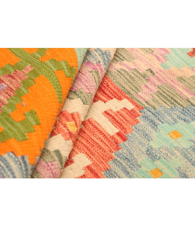 299x204cm Afghaans oosters wollen tapijt handgemaakt Kelim-kleed