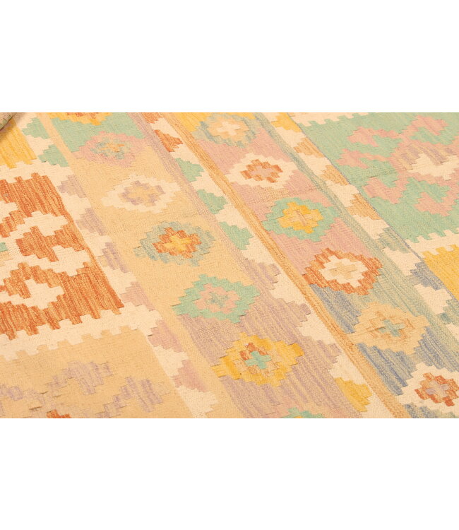 283x200cm Handgewebter Traditioneller Kelim Teppich Woll