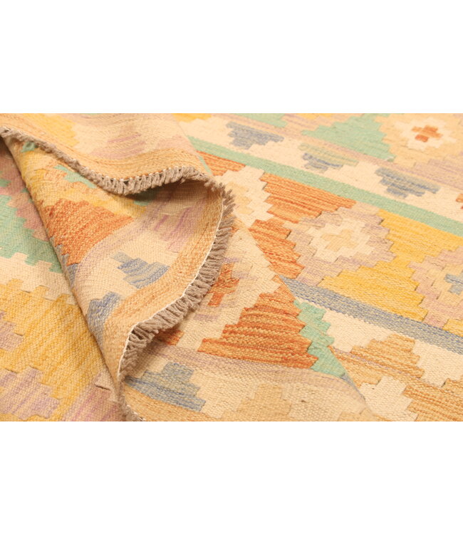 283x200cm Handgewebter Traditioneller Kelim Teppich Woll