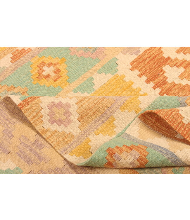 283x200cm Handgewebter Traditioneller Kelim Teppich Woll