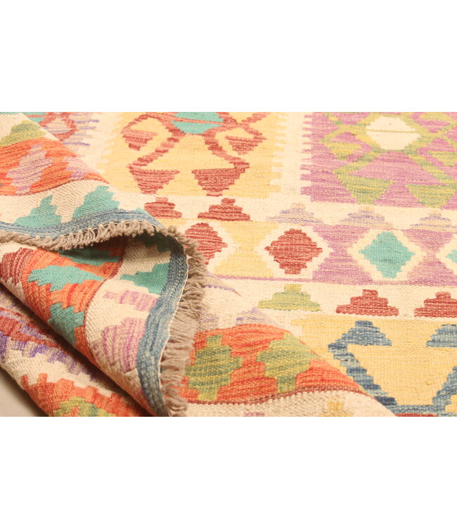 304x207cm Handwoven Traditional Kelim Area Rug Wool Carpet