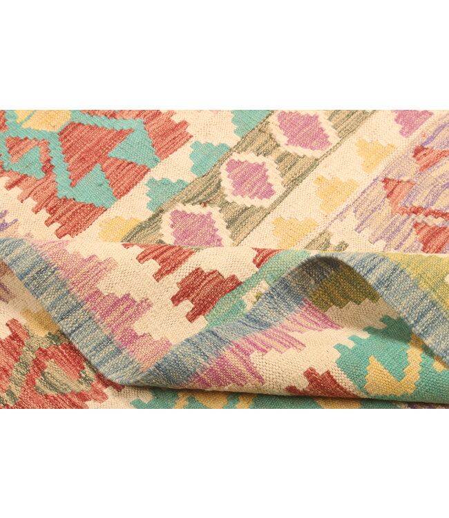 304x207cm Handwoven Traditional Kelim Area Rug Wool Carpet