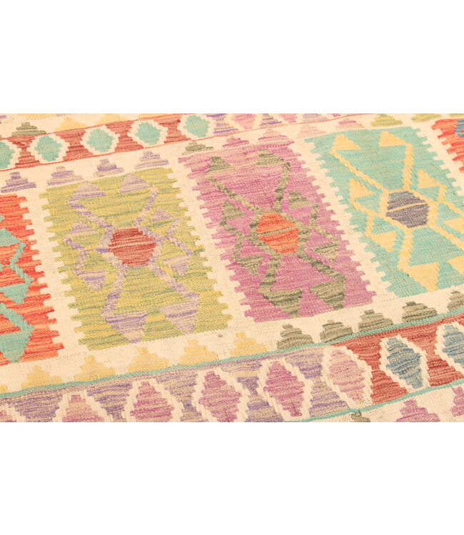 304x207cm Handwoven Traditional Kelim Area Rug Wool Carpet