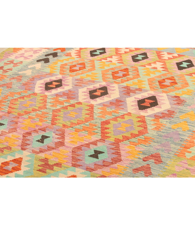 306x202cm Afghan Oriental wool carpet Handmade Kelim Rug