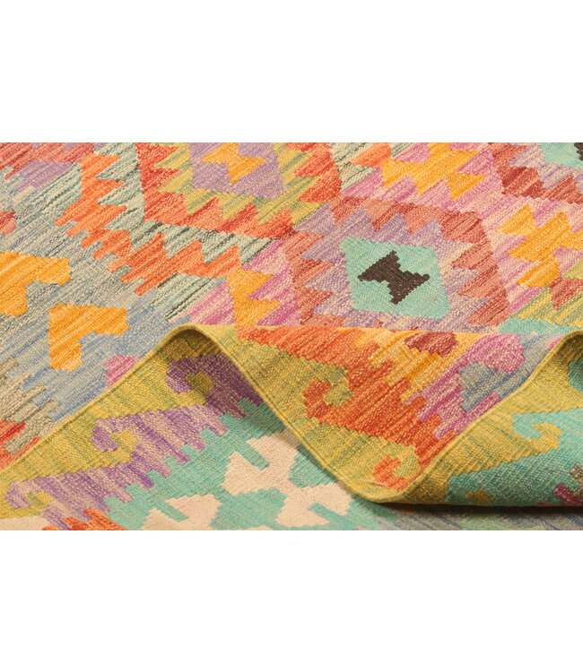 306x202cm Afghan Oriental wool carpet Handmade Kelim Rug