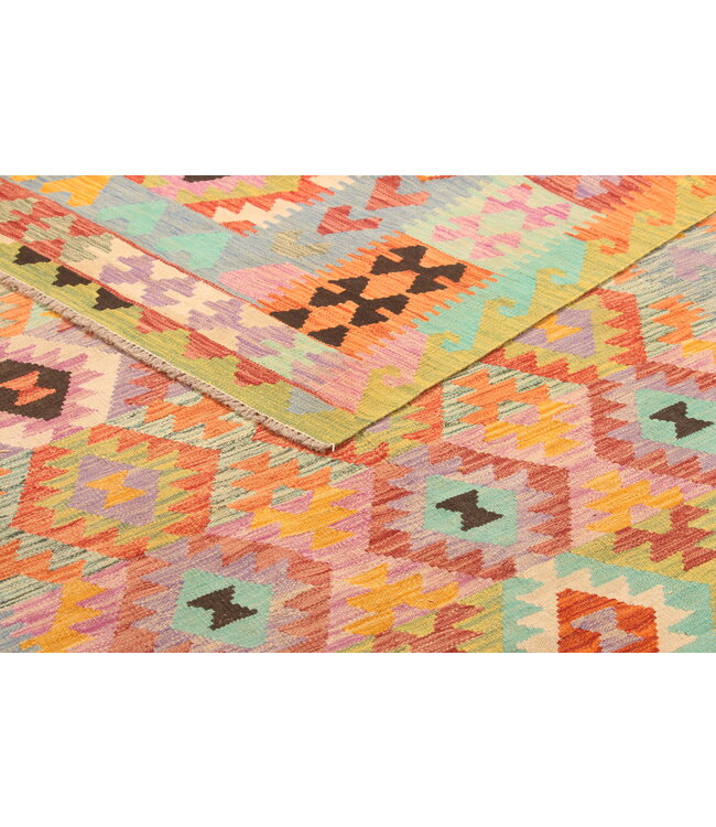 306x202cm Afghan Oriental wool carpet Handmade Kelim Rug