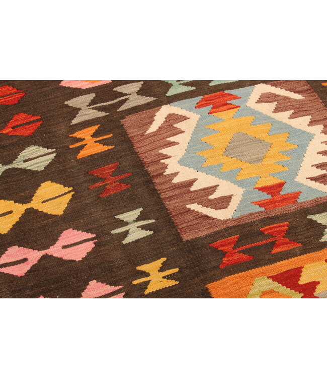 293x200cm Handgeweven Traditionele Kelim Vloerkleed Wol Tapijt