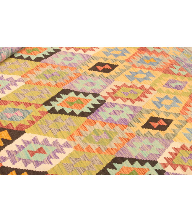 297x205cm Handwoven Traditional Kelim Area Rug Wool Carpet