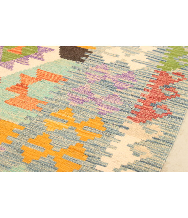 297x205cm Handgewebter Traditioneller Kelim Teppich Woll