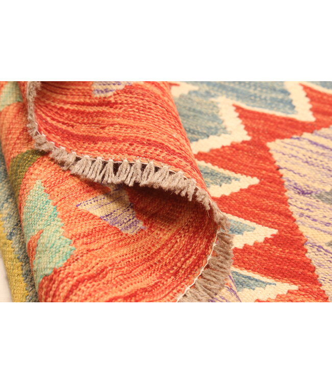 307x200cm Afghan Oriental wool carpet Handmade Kelim Rug