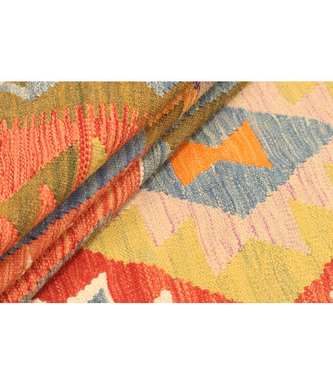 307x200cm Afghan Oriental wool carpet Handmade Kelim Rug