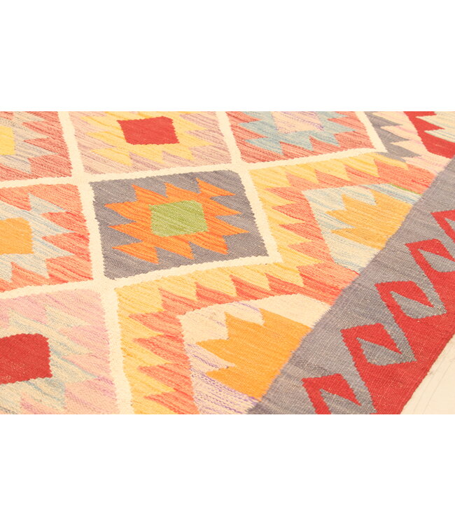 301x201cm Afghanischer orientalischer Wollteppich handgefertigter Kelim-Teppich