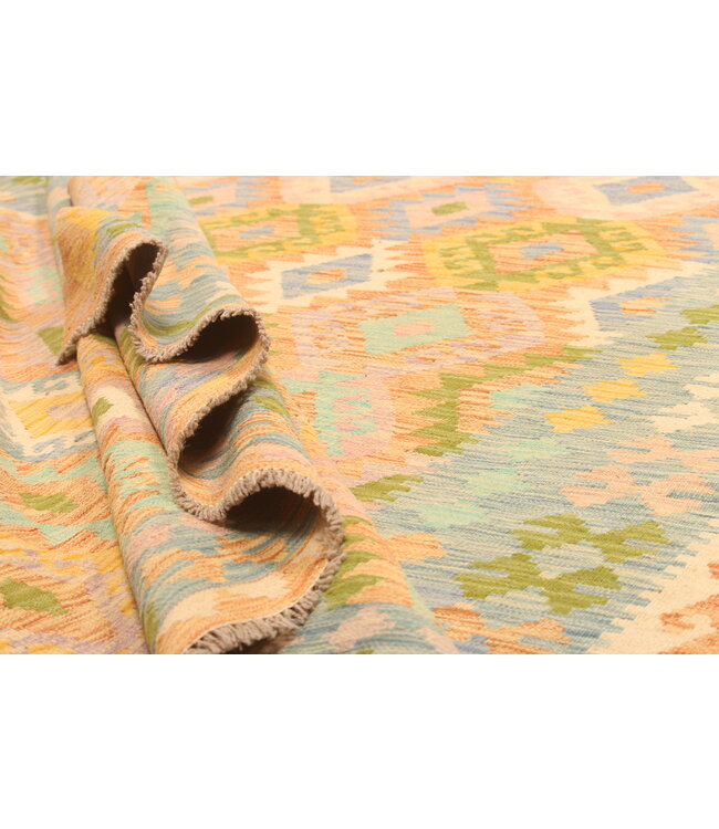 305x197cm Afghan Oriental wool carpet Handmade Kelim Rug