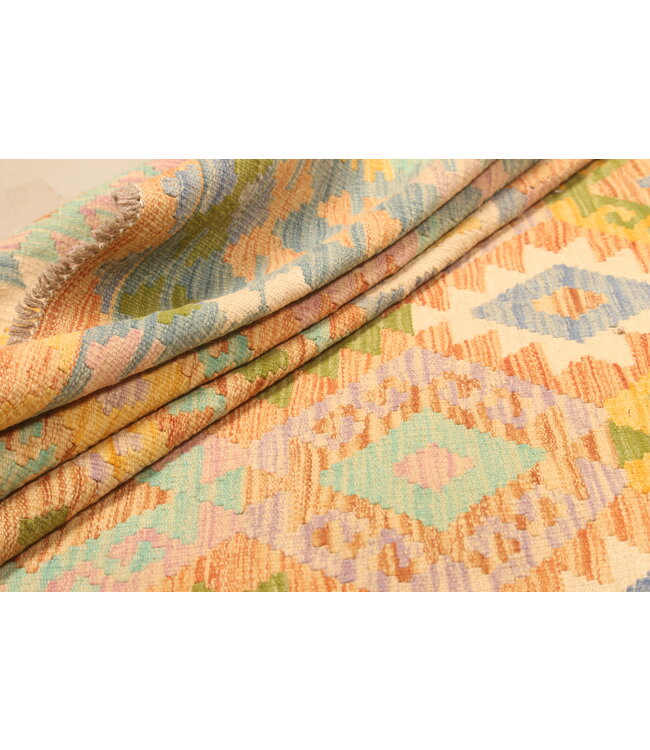 305x197cm Afghan Oriental wool carpet Handmade Kelim Rug