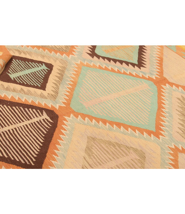 299x190cm Handwoven Traditional Kelim Area Rug Wool Carpet