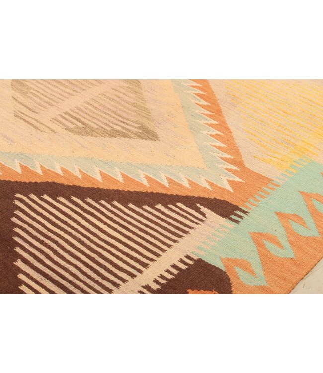 299x190cm Handgewebter Traditioneller Kelim Teppich Woll