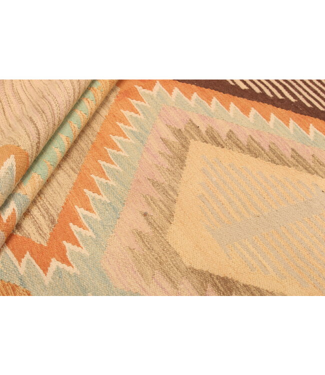 299x190cm Handwoven Traditional Kelim Area Rug Wool Carpet