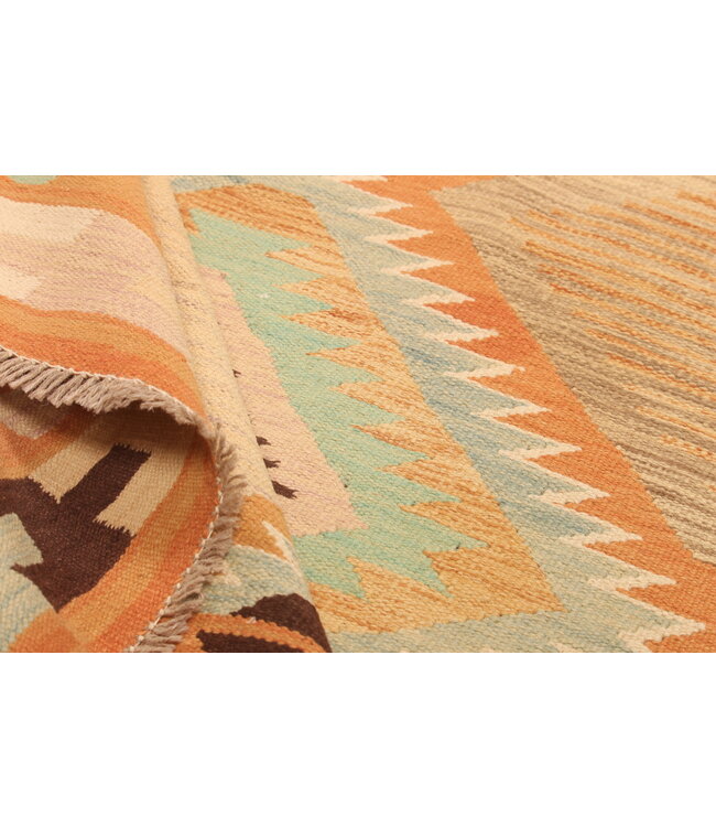 299x190cm Handwoven Traditional Kelim Area Rug Wool Carpet
